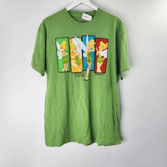 Walt Disney World Tinkerbell Graphic Tee Shirt Green NEW - Picture 1 of 5